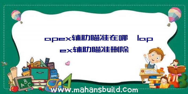 「apex辅助瞄准在哪」|apex辅助瞄准删除